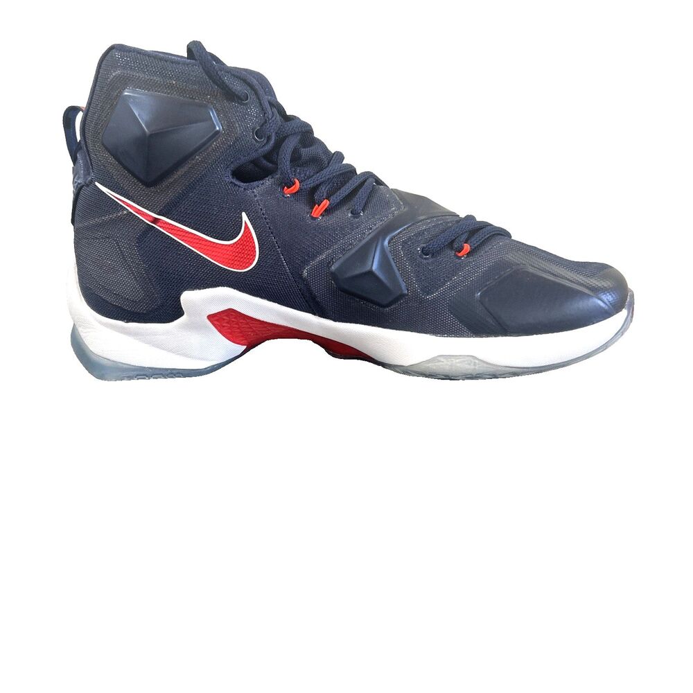 Nike LeBron Men's 13 XIII USA Midnight Navy Varsity Red 807219-461 Size 10.5 NEW - Picture 6 of 10
